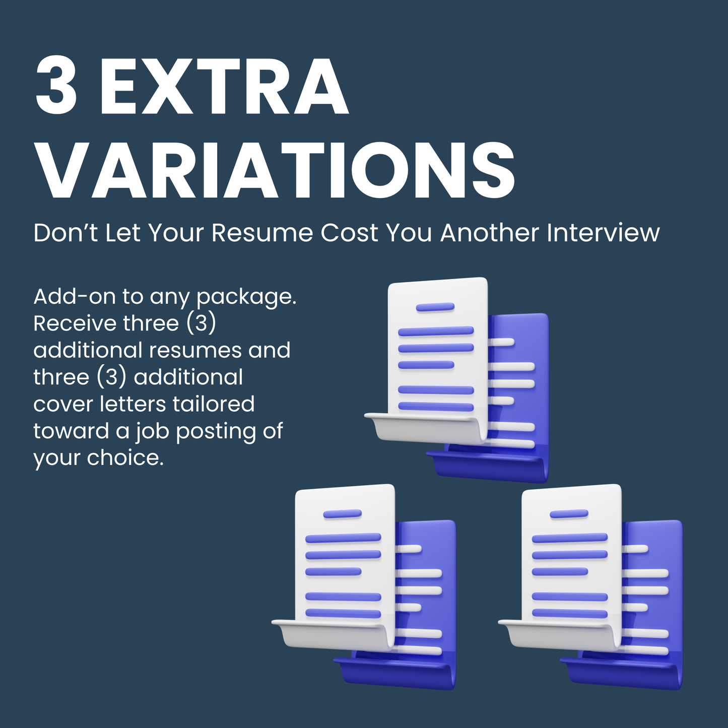 Add On - 3 Extra Variations