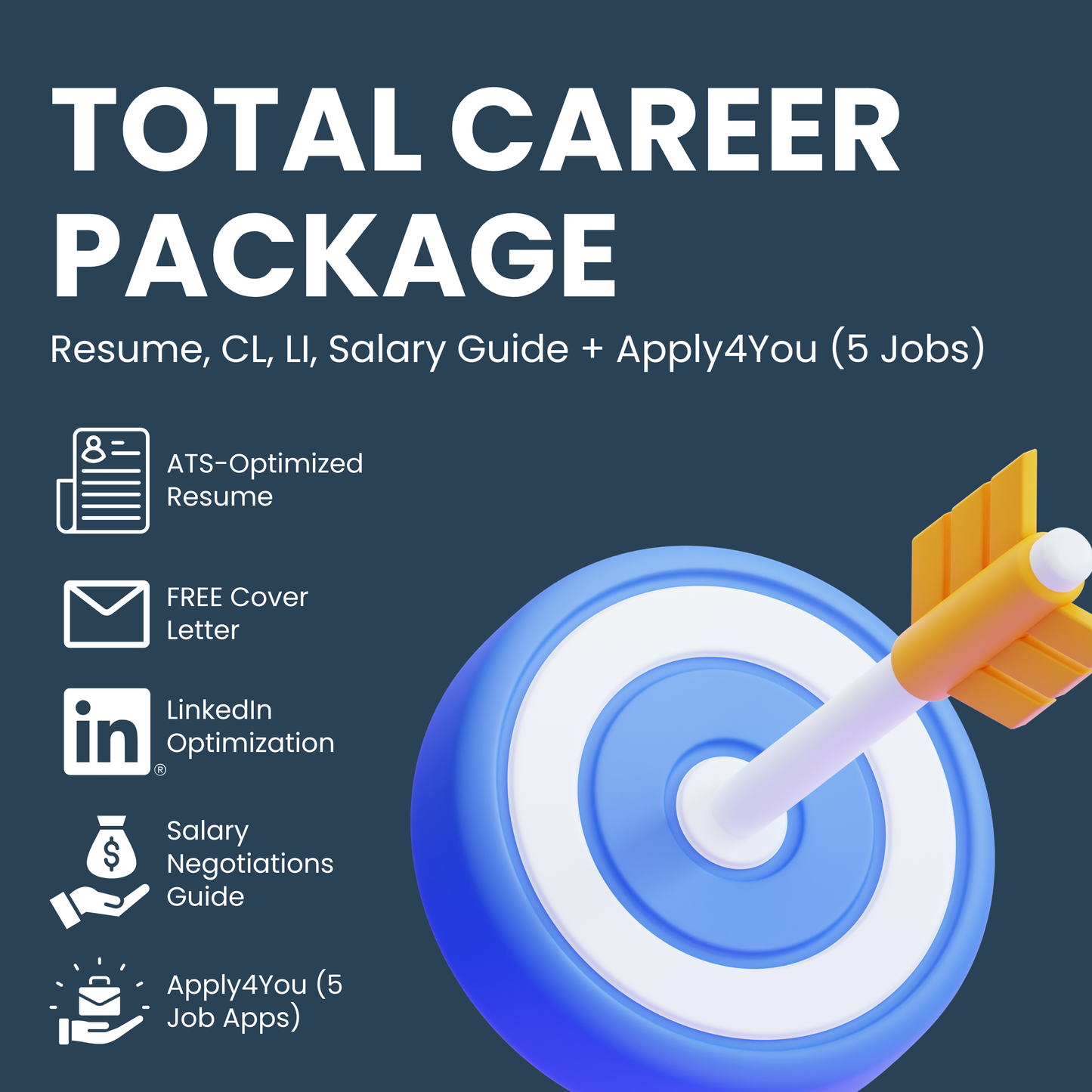 Resume + CL + LI + Apply4You (5 Job Apps)